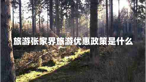 旅游張家界旅游優(yōu)惠政策是什么