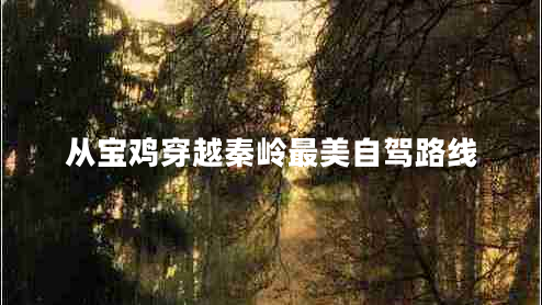 從寶雞穿越秦嶺最美自駕路線 從寶雞穿越秦嶺最美自駕路線