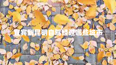 宜賓到昆明自駕經(jīng)過哪些城市 宜賓到昆明自駕經(jīng)過哪些城市