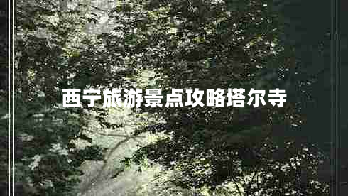 西寧旅游景點(diǎn)攻略塔爾寺