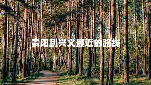 貴陽(yáng)到興義最近的路線