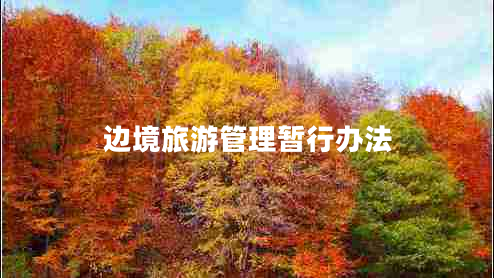 邊境旅游管理暫行辦法 邊境旅游管理暫行辦法