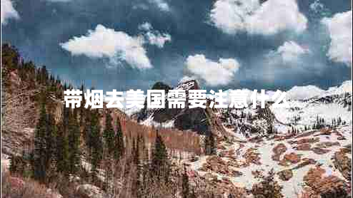 帶煙去美國(guó)需要注意什么