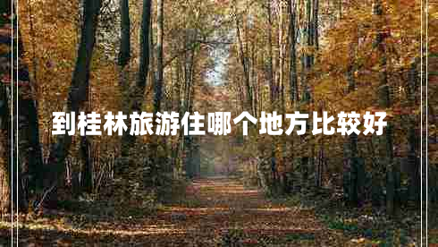 到桂林旅游住哪個地方比較好