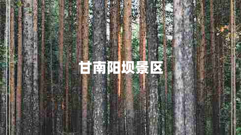 甘南陽(yáng)壩景區(qū)