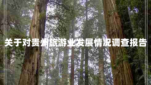 關(guān)于對(duì)貴州旅游業(yè)發(fā)展情況調(diào)查報(bào)告 關(guān)于對(duì)貴州旅游業(yè)發(fā)展情況調(diào)查報(bào)告
