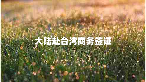 大陸赴臺(tái)灣商務(wù)簽證