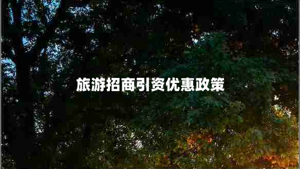 旅游招商引資優(yōu)惠政策