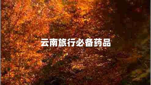 云南旅行必備藥品