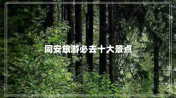 同安旅游必去十大景點(diǎn) 同安旅游必去十大景點(diǎn)