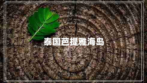 泰國芭提雅海島