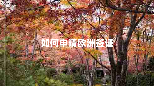 如何申請歐洲簽證