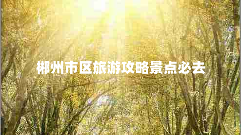 郴州市區(qū)旅游攻略景點必去