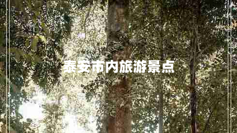 泰安市內(nèi)旅游景點