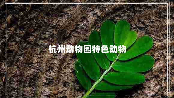 杭州動物園特色動物