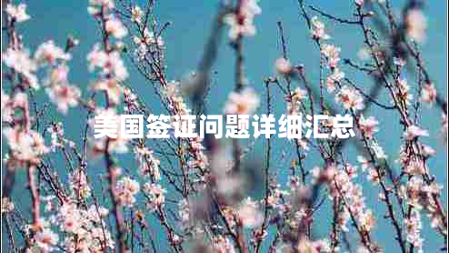 美國簽證問題詳細匯總