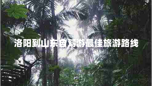 洛陽到山東自駕游最佳旅游路線