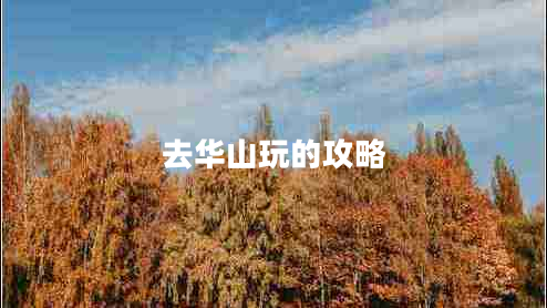 去華山玩的攻略 去華山玩的攻略