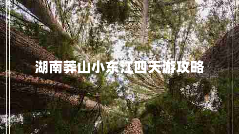 湖南莽山小東江四天游攻略 湖南莽山小東江四天游攻略