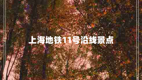 上海地鐵11號沿線景點(diǎn)
