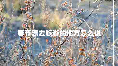 春節(jié)想去旅游的地方怎么說