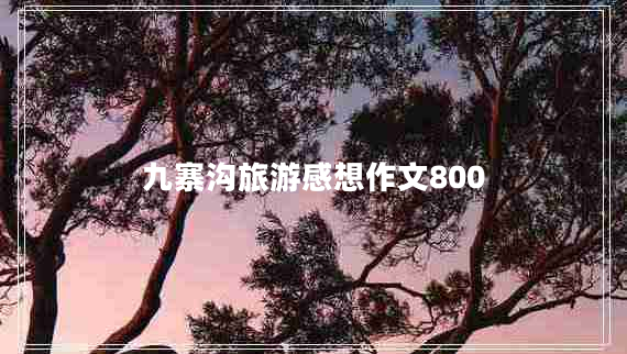 九寨溝旅游感想作文800