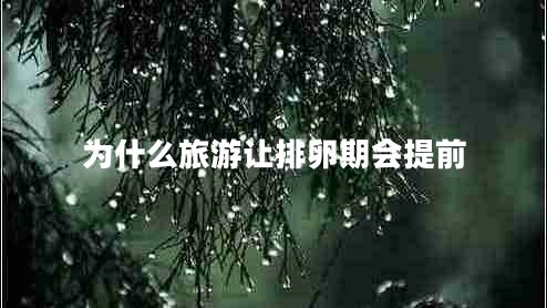 為什么旅游讓排卵期會提前