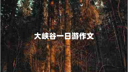 大峽谷一日游作文