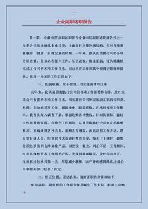 年度副職的述職報告(年度副職的述職報告)