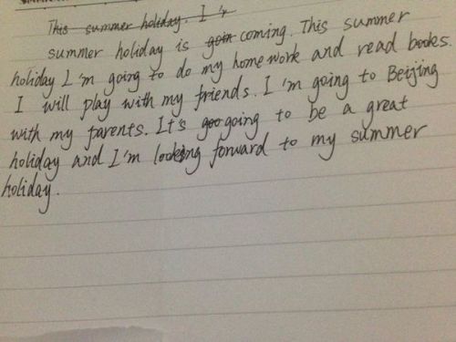 英語作文我的暑假開頭