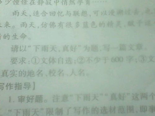 作文描寫下雨天的開頭