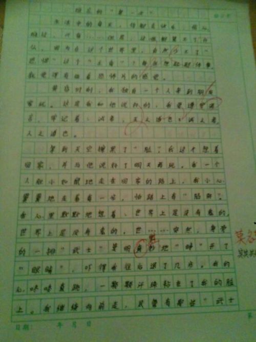 描寫?zhàn)捵斓淖魑拈_頭