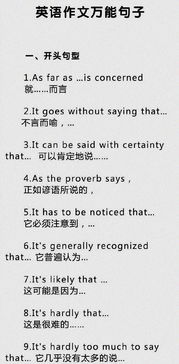 英語考試作文開頭結(jié)尾萬能句型