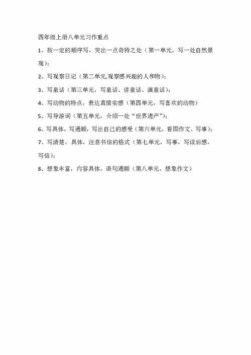 四級上冊作文開頭