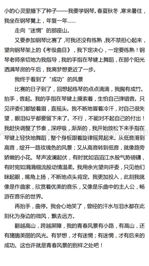 有關(guān)青春別樣風(fēng)景的作文開頭