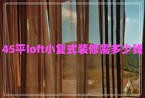 45平loft小復式裝修需多少錢