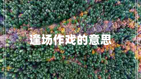 逢場(chǎng)作戲的意思