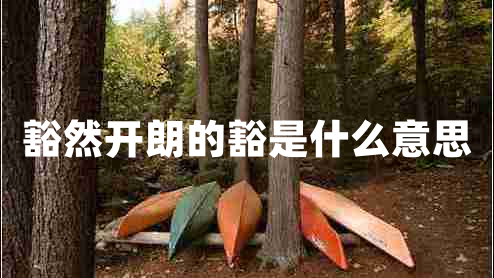 豁然開朗的豁是什么意思