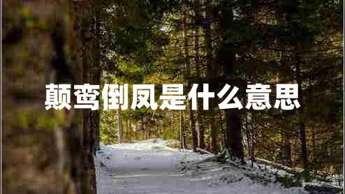 顛鸞倒鳳是什么意思