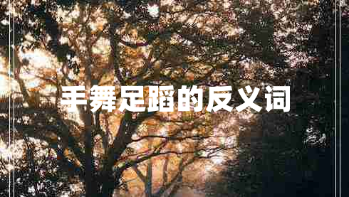 手舞足蹈的反義詞 手舞足蹈的反義詞