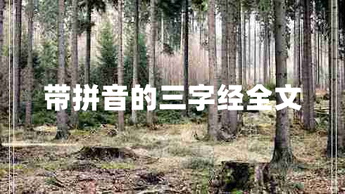 帶拼音的三字經(jīng)全文