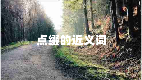 點(diǎn)綴的近義詞