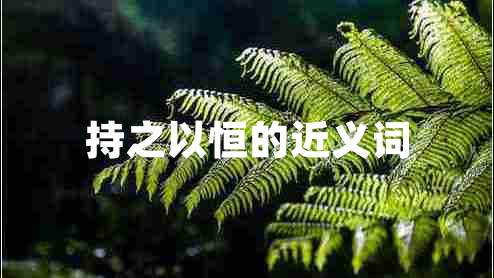 持之以恒的近義詞