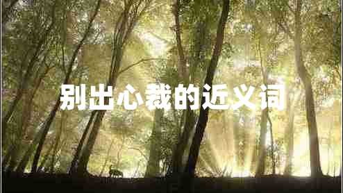 別出心裁的近義詞