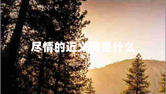 盡情的近義詞是什么