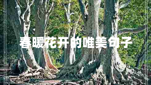 春暖花開的唯美句子