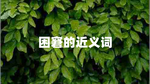 困窘的近義詞