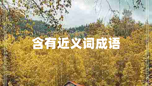 含有近義詞成語