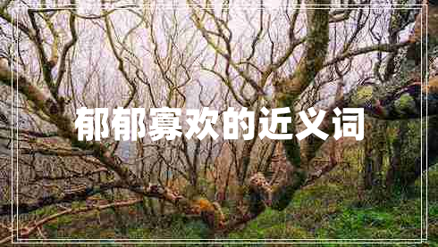 郁郁寡歡的近義詞