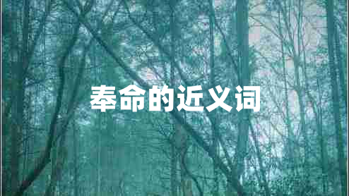 奉命的近義詞